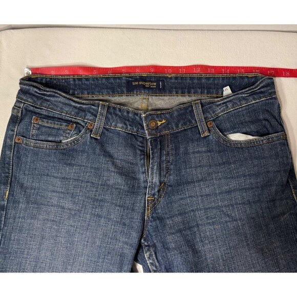 Levi's 524 Too Superlow Bootcut Jeans Dark Wash 11 Medium Stretch Y2K  low rise - Picture 7 of 11